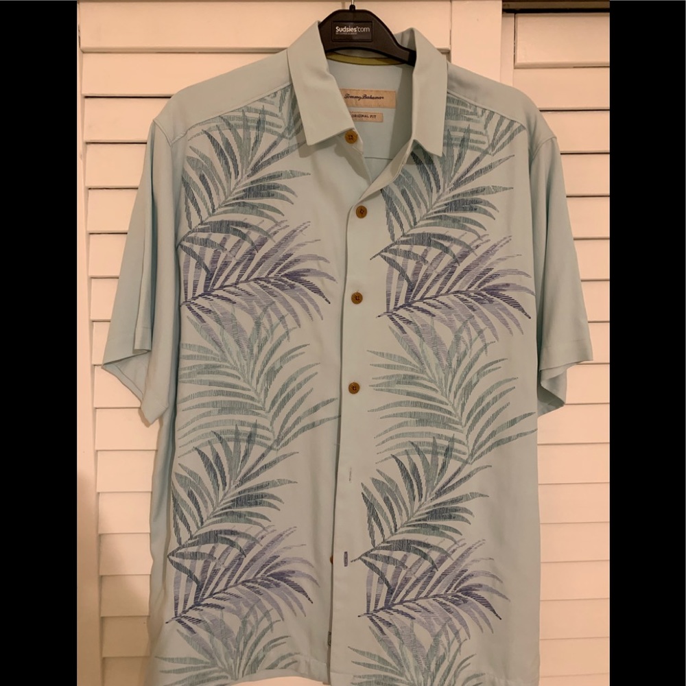 Tommy Bahama Men’s silk shirt sleeve shirt